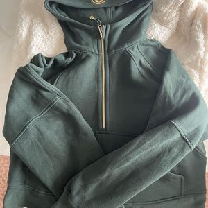 Lululemon Scuba Oversized Half Zip Hoodie with Gold Zip